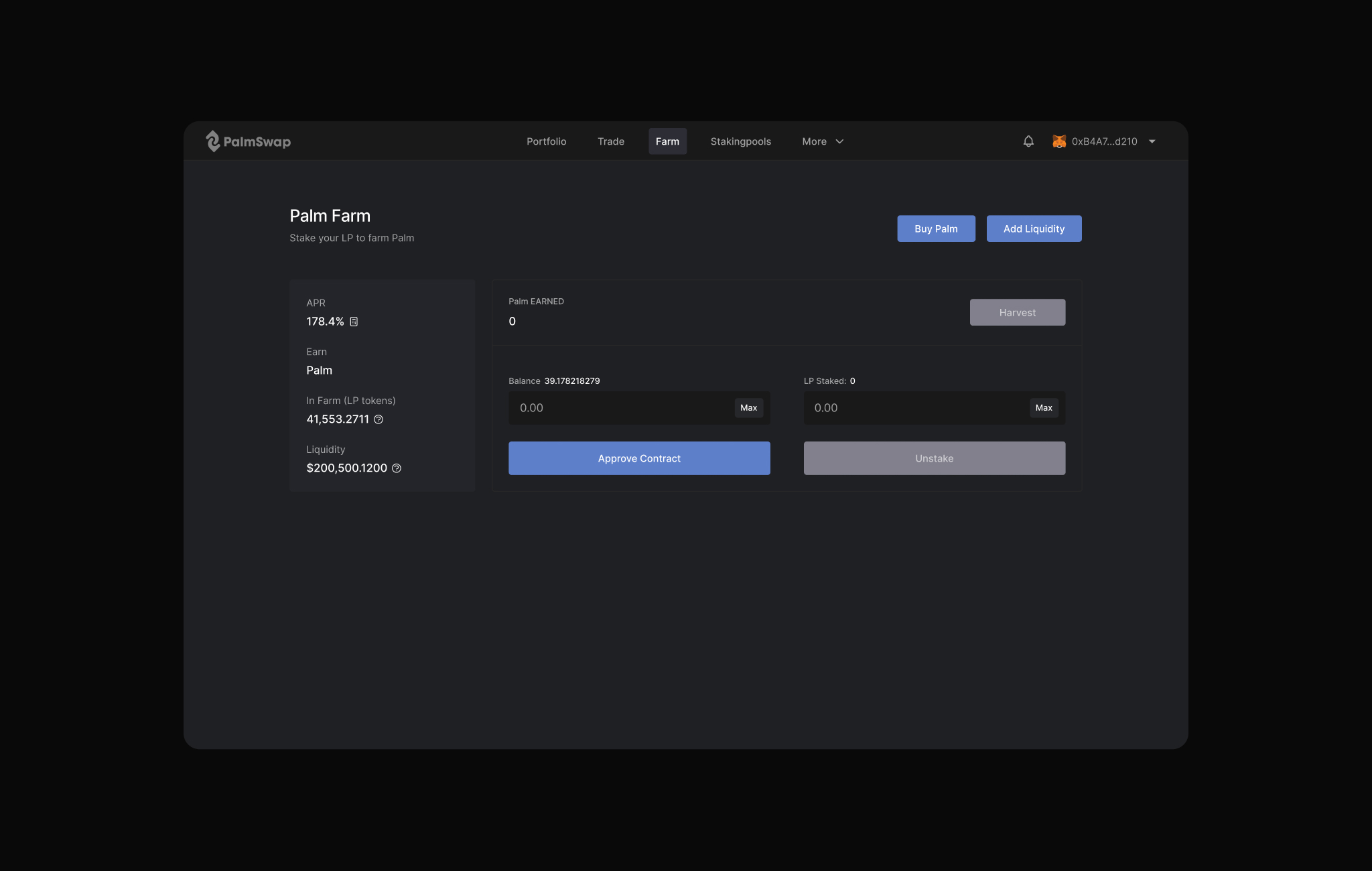 PalmSwap discovery research